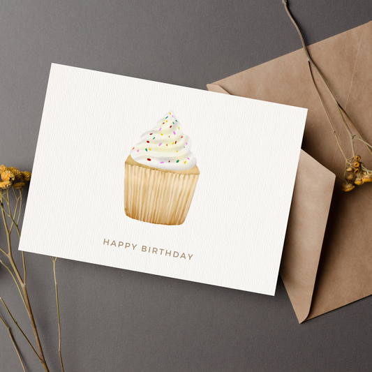 Happy Birthday Cupcake | Birthday Greeting Card