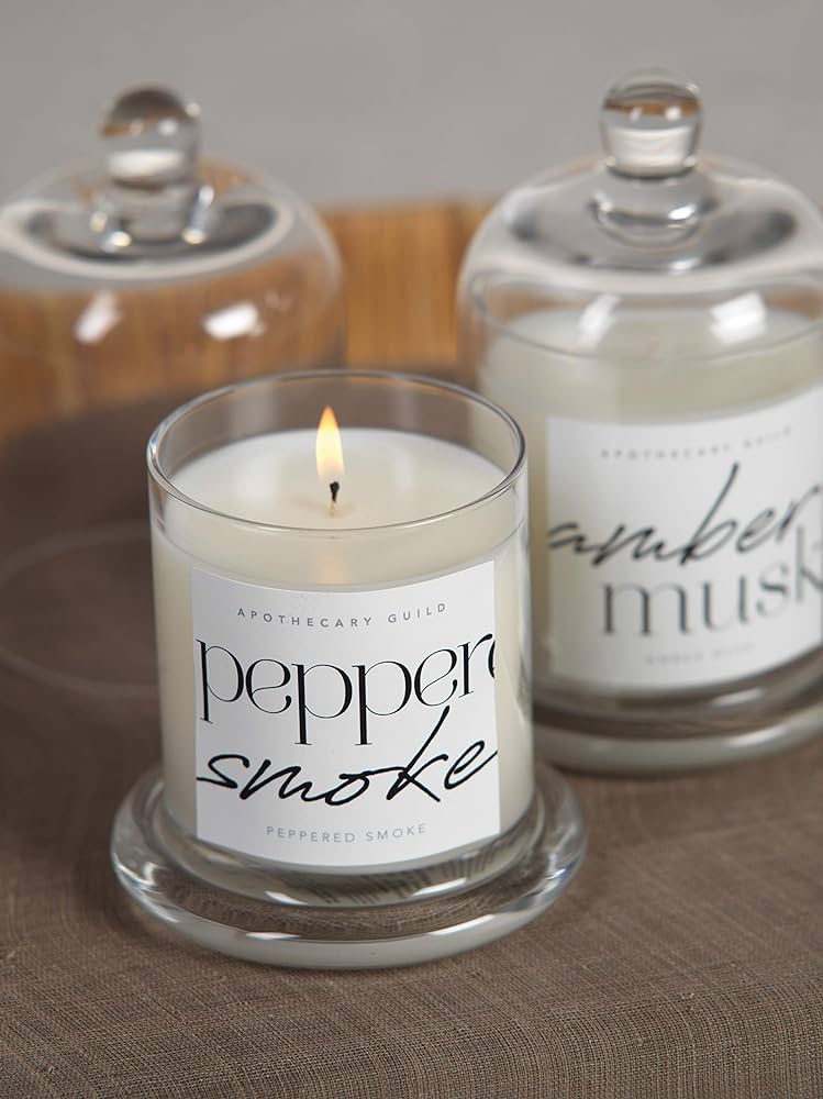 Glass Dome Candle | Amber Musk