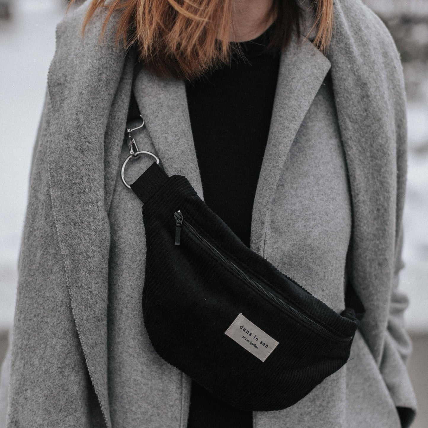 Adjustable Corduroy Belt Bag