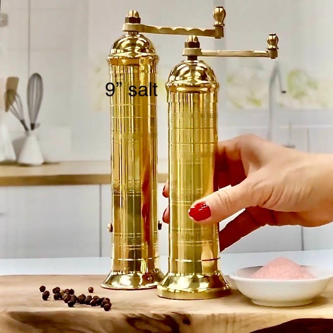'Brass Mill' - 9" Salt Grinder