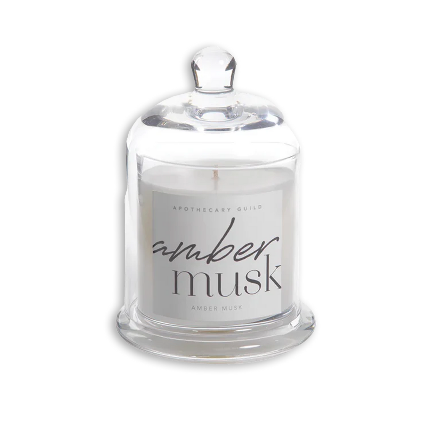Glass Dome Candle | Amber Musk