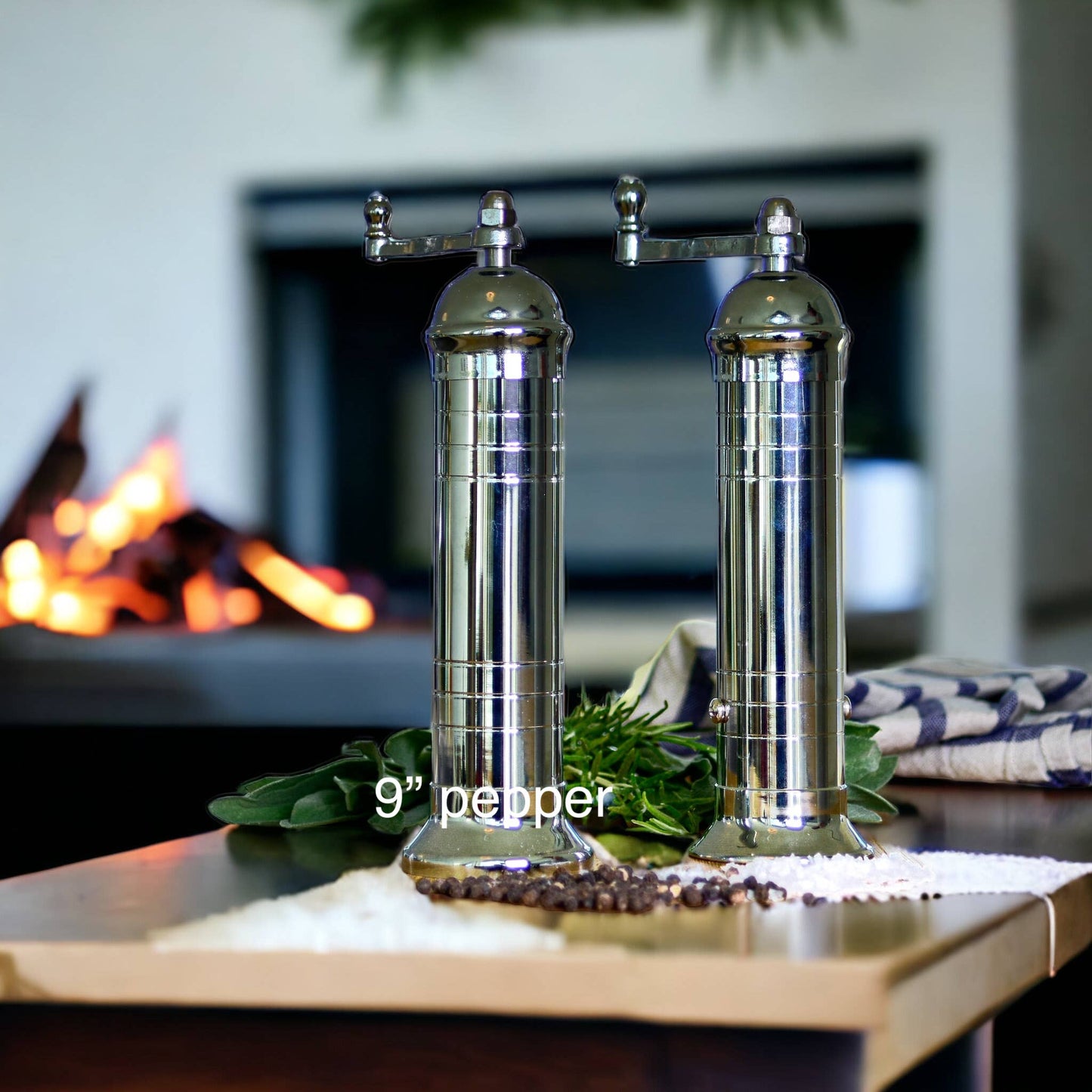 'Chrome Mill' - 9" Pepper Grinder